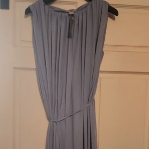 Elegant Blue Sleeveless Dress
